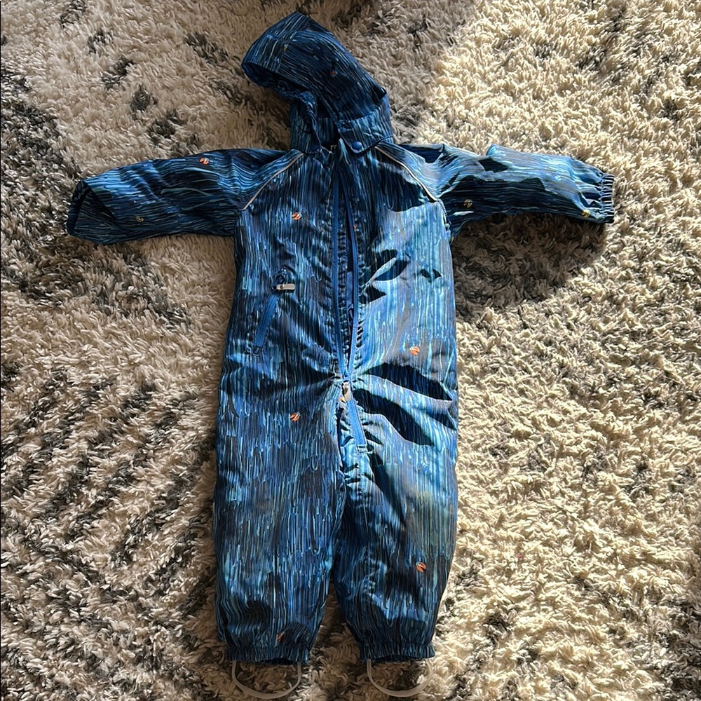 Blue Hooded Snowsuit for Kids